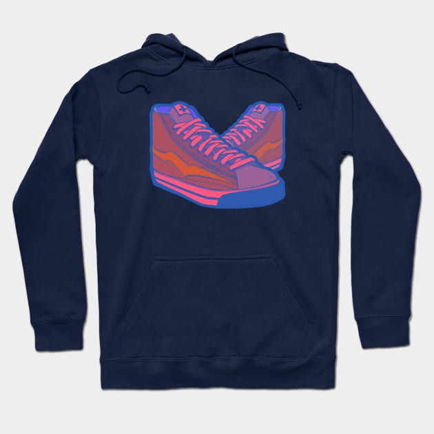 Vintage hightop sneakers / kicks Hoodie by Chris W